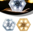 thumbnail image 3 of Solar Garden Lamp Hexagonal Ice Brick Garden Imitation Glass Floor Tile Lamp, 3 of 4