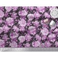 thumbnail image 2 of Soimoi Poly Georgette Fabric Leaves & Rose Flower Printed Fabric 1 Yard 52 Inch Wide, 2 of 3