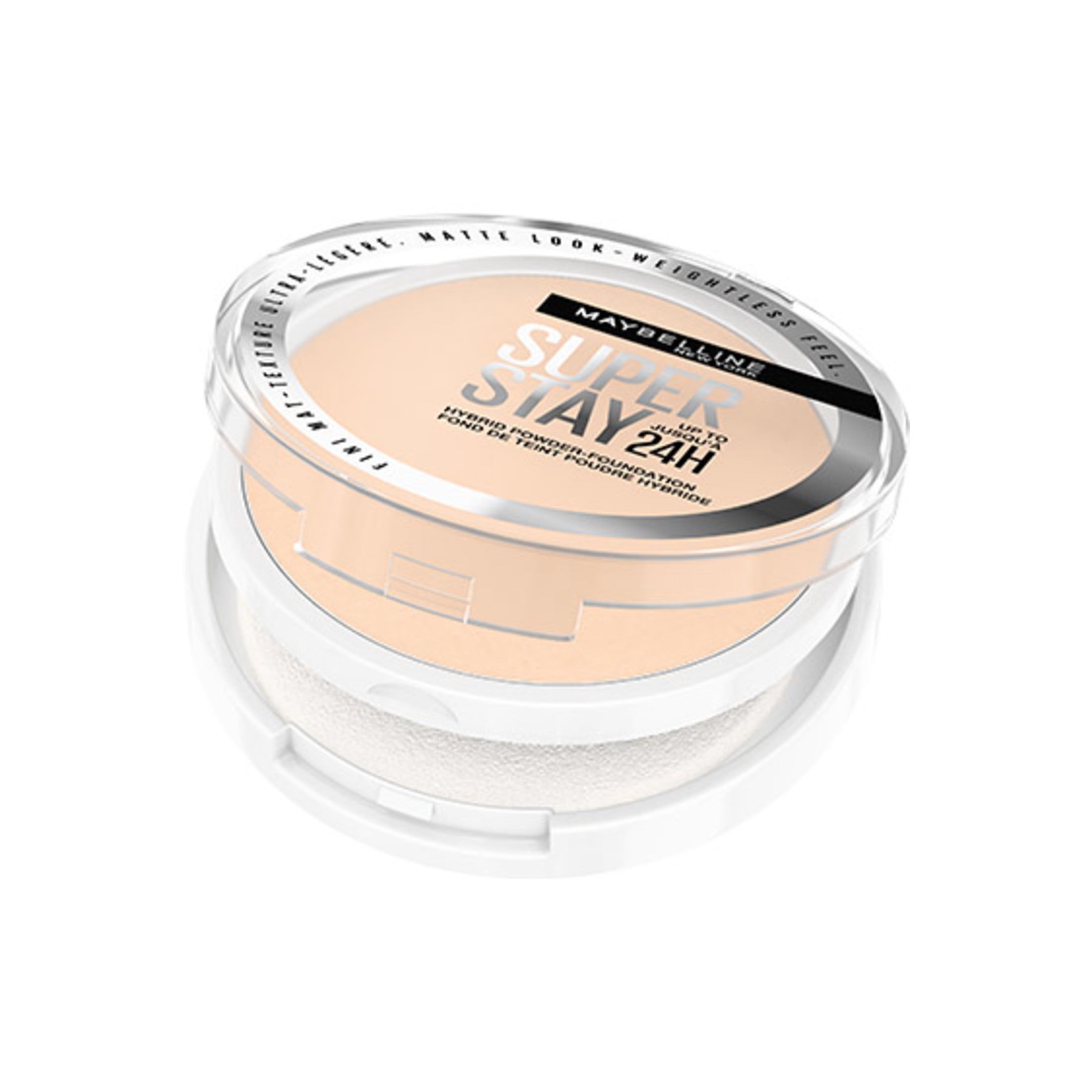 Fond de teint poudre hybride jusqu’à 24 h Super Stay de Maybelline New York, Hydrofuge, Végétalien, Matifiant, 102 ,6 g