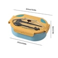 thumbnail image 3 of EGNMCR Kitchen Gadgets, Large Capacity Double Layer Compartment Lunch Box Fashionable Oval Lunch Box Portable Heatable Lunch Box Compartments No Odor Easy To Clean Plastics Bento Boxes, 3 of 6