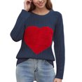 thumbnail image 2 of Yuyuzo Sweaters for Women Valentines Day Crewneck Long Sleeve Shirts Loose Casual Comfy Knit Pullover Tops, 2 of 6