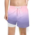thumbnail image 1 of MIASHUI Pantalons Garçons Mode Décontractée Maillots de Bain Doublure de Compression Shorts Extensibles pour Jeu Actif et Natation, 1 of 3