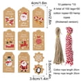 thumbnail image 1 of HOARBOEG 50/100 PC Christmas Tags From Santa Claus Name Tags Holiday Kraft Tags Brown Hang Paper Labels With Ropes For DIY Xmas Holiday Wrap Present Name Card, 1 of 2