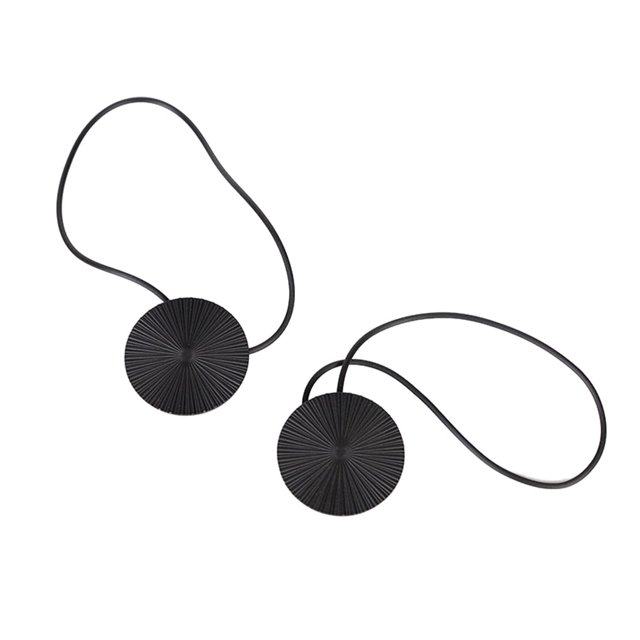yingyy 1/2/3/5 2 Pieces Curtain Tieback Round Polyester Replacement Simple Style Household Kitchen Sunshade Drape Fixing Fastener Black 1 Pc