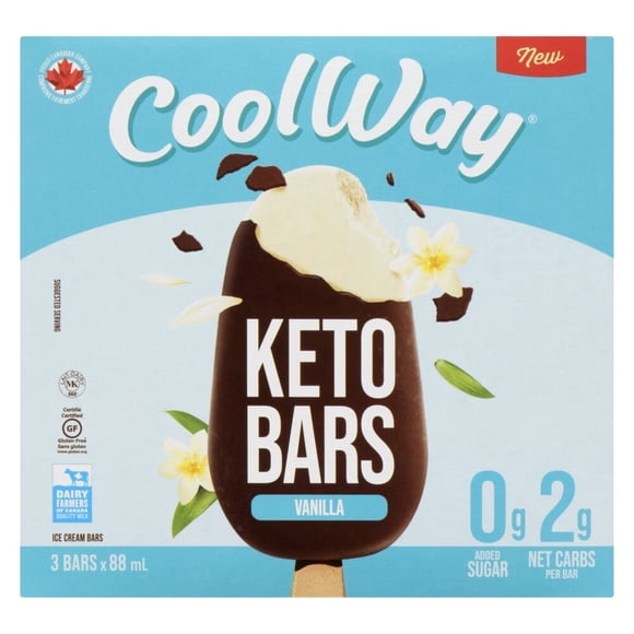 CoolWay Vanilla Bean Keto Bar, 3 x 88ml