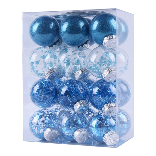 Vaidha 24PCS Christmas Tree Ornament Pendant Party Supplies Tree Hanging Plastic Ball