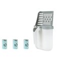 thumbnail image 1 of Catégorie de Produit Litière Pelle à Litière pour Chat avec Support Déchets Grande Capacité Portable pour Chat avec Compartiment à Déchets Intégré pour Usage Intérieur Extérieur, 1 of 5