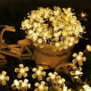 Chmadoxn Solar Lights Outdoor Solar Flower String Lights Outdoor 20 LED Light Christmas Decorations For Garden Fence Patio Yard Christmas Tree Home Wedding Patio Party Decoration solar light