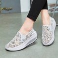 thumbnail image 2 of Chaussures pour Femmes Chaussures pour Femmes à Talons Compensés Peu Profonds Chaussures à Bascule Chaussures de Marche Décontractées à Semelles Épaisses Chaussures de Sport, 2 of 9