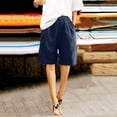 thumbnail image 1 of Women's Casual Elastic Shorts with Button Closure and Pockets Versatile Wide Leg Design for Everyday Wear, 1 of 5