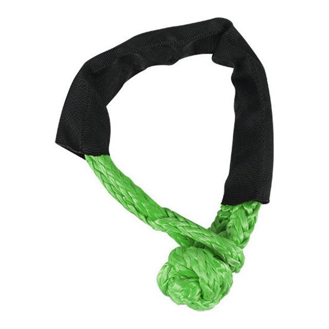 Graflsoa 55mm UHMWPE Soft Shackle for Heavy-Duty Towing, 10-25 Ton Capacity, Compact & Durable Green Rescue Tool for Off-Road Adventures
