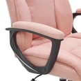 thumbnail image 3 of Pemberly Row Contemporary Office Chair in Pink Microfiber Finish, 3 of 15