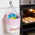 thumbnail image 4 of Easter Storage Basket Children's Party Embroidered Bunny Egg Tote Basket, 4 of 6