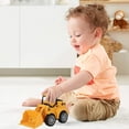 thumbnail image 1 of Push Back Engineering Car C, Inertia Powered Toy Vehicle, No Battery Construction Car, Yellow Friction Truck, Educational Plaything, Compact Pull Back Racer, 1 of 6