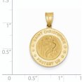 thumbnail image 2 of 14K Yellow Gold Saint Christopher Medal Pendant, 2 of 2