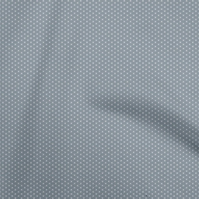 oneOone Polyester Spandex Grayish Blue Fabric Geometric Fabric For Sewing Printed Craft Fabric By The Yard 56 Inch Wide