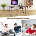 thumbnail image 3 of Costway 55'' Industrial Computer Desk  w/ Storage Shelf  Adjustable Foot Pads Home Office, 3 of 9