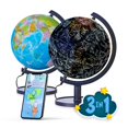 thumbnail image 1 of SJSMARTGLOBE Interactive 10" Globe for Children with Stand (DIY) - App-Compatible, 400 Wonders, 1000+ Facts, LED Constellations, STEM Globe, World Lamp & Earth Decor, 1 of 4