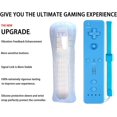 thumbnail image 4 of 2 Pack Classic Wireless Controllers Compatible With Wii And Wii U, Game Controller With Silicone Case And Wrist Strap (pink And Blue), 4 of 5