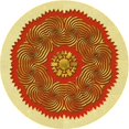 thumbnail image 1 of Ahgly Company Tapis d'Intérieur Lavable en Machine Carré Acajou Brun, 3 Pieds Carré, 1 of 7