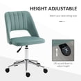 thumbnail image 4 of Vinsetto Armless Office Chair Swivel Computer Desk Chair, Green, 4 of 10