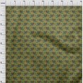 thumbnail image 3 of oneOone Cotton Poplin Fabric Leaves & Floral Block Decor Fabric Printed BTY 42 Inch Wide, 3 of 4