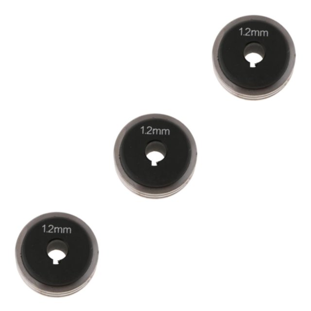 Decodeary Pièces de Rouleau de Rouleau d'Entraînement de Fil de Mig d'Acier et Argent Noir Durable 1.2-1.4 3Set