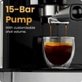 thumbnail image 3 of Chefman CraftBrew Espresso Machine w/ Steam Wand and Touch Controls – Stainless Steel, 3 of 7
