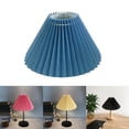 thumbnail image 4 of Modern Pleated Lampshade E27 Ceiling Light Shade Barrel for Floor Lamp Office Blue, 4 of 7