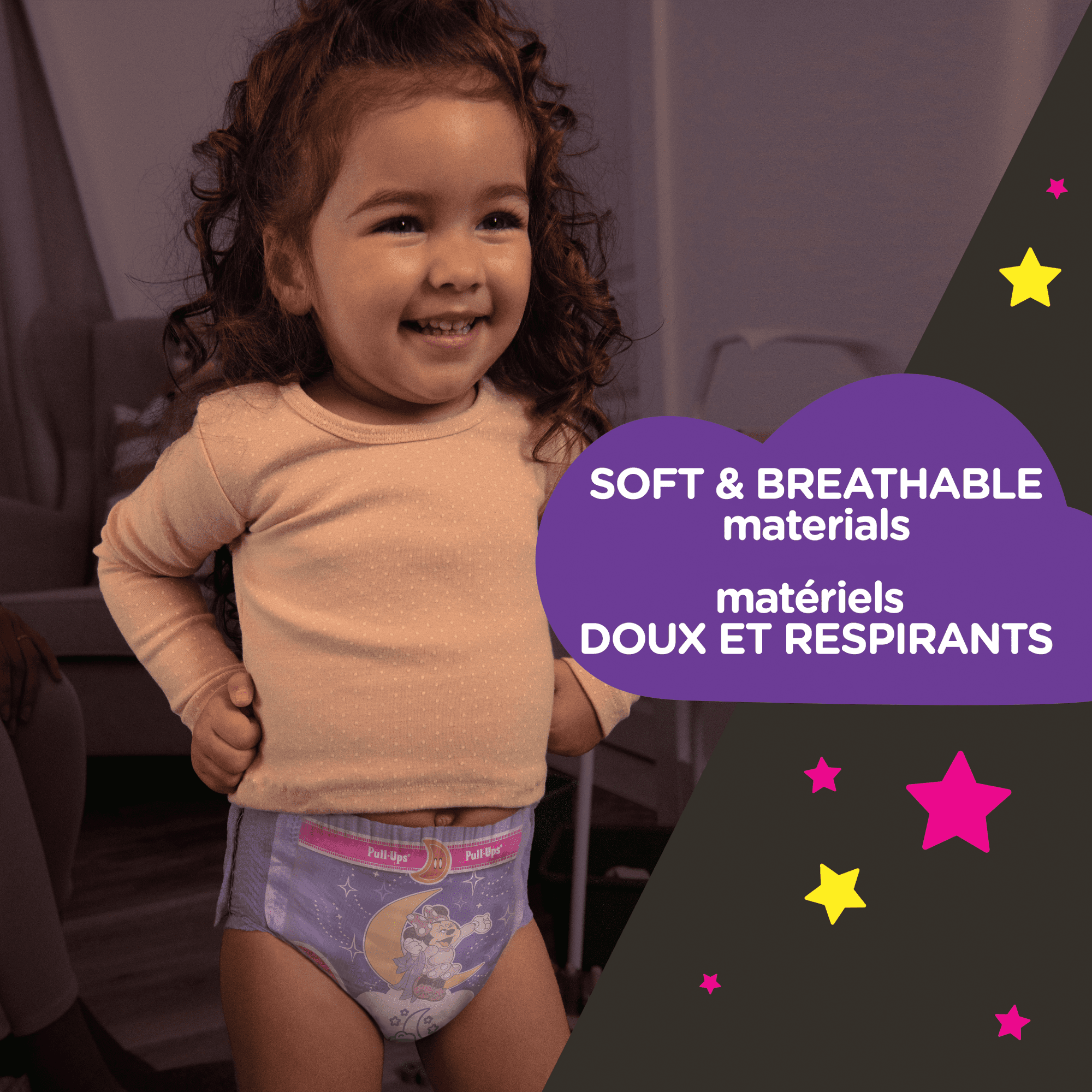 Pull-Ups Girls' Night-Time Potty Training Pants, 3T-4T (32-40 lbs), 108 Ct