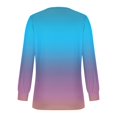 thumbnail image 5 of RXIRUCGD T-Shirts à Manches Longues Dégradés pour Femmes, Décontractés, Mode, Amples, Plissés, Col Rond, Bleu Ciel, Taille : S, 5 of 5