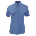 thumbnail image 3 of Russell Collection Ladies/Womens Short Sleeve Poly-Cotton Easy Care Poplin Shirt, 3 of 3