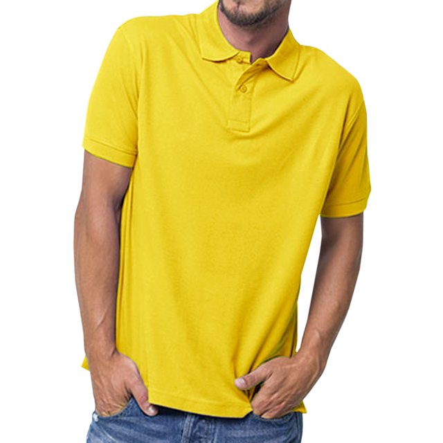 Basico Polos à Col (Or) pour Femmes 100 % Coton à Manches Courtes Polos de Golf pour Hommes