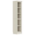 thumbnail image 1 of VAUXHILL & CO. Halston Narrow Bookcase, Adjustable Storage Shelving Unit, Cream, 1 of 8