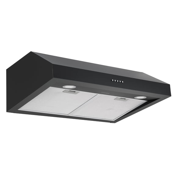 Ancona 30” Ducted Under Cabinet Range Hood in Matte Black
