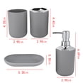thumbnail image 3 of RXIRUCGD 4 Piece Bathroom Accessory Set With Soap Dispenser Pump, Toothbrush, Tumbler And Soap Dish, 3 of 6