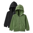 thumbnail image 1 of George Toddlers' Gender Inclusive Full Zip Hoodie 2-Pack, 1 of 2