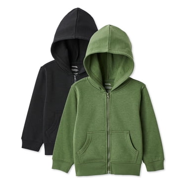 Lot de 2 hauts à capuchon zippé sur la longueur George collection non genrée pour tout petits