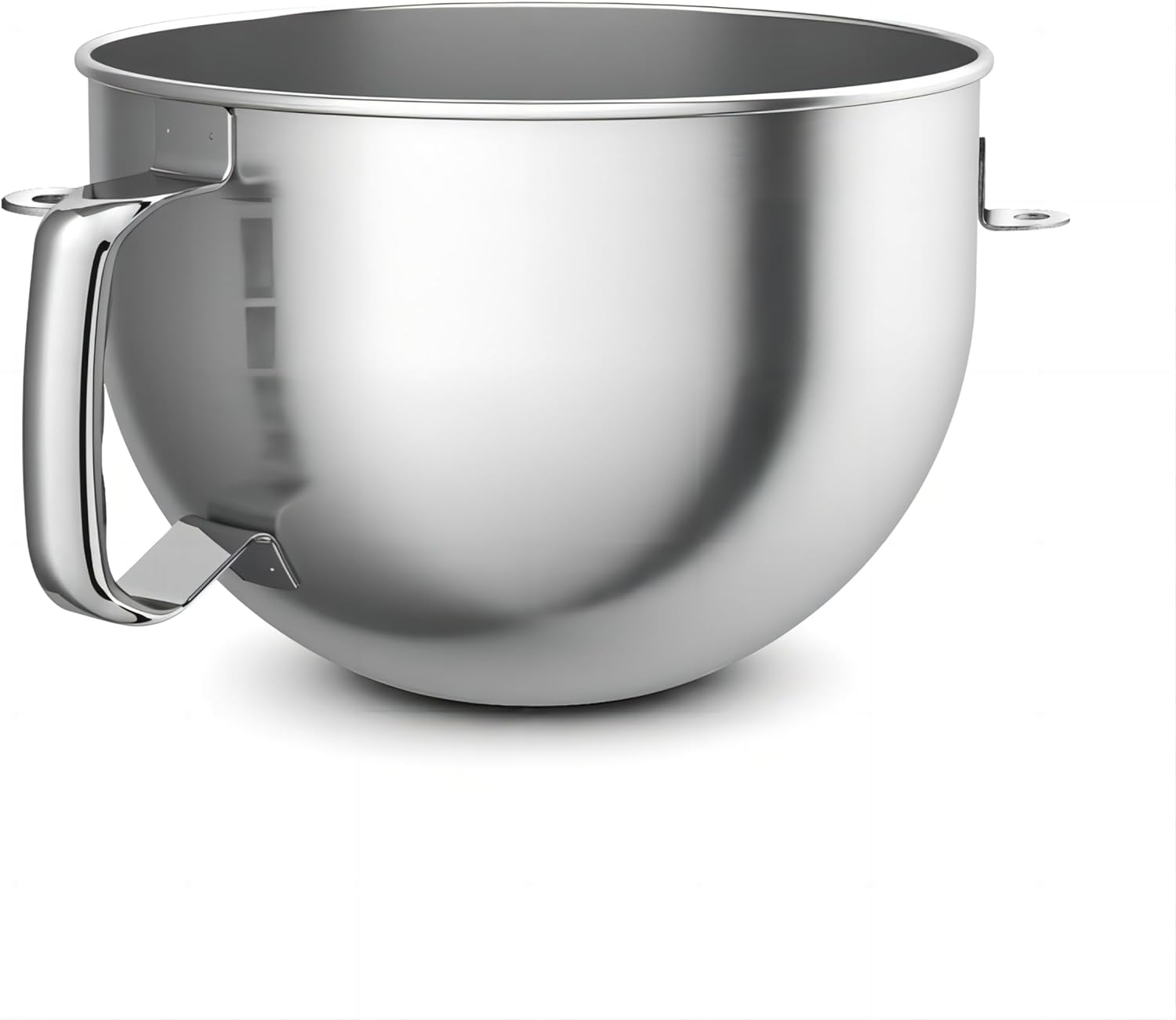 Stainless Steel Bowl for KitchenAid 4.5-6QT Stand Mixer Bowl with Handle Fits K45SS,KV25, KP25