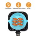 thumbnail image 3 of Casserole de Friteuse à Air Chaud en Silicone pour Cuisine Réutilisable avec Poignée Accessoire Antiadhésif Résistant à la Chaleur Panier de Cuisson pour Légumes Gril Doublure de Friture pour la Maison Remplacement Noir, 3 of 6
