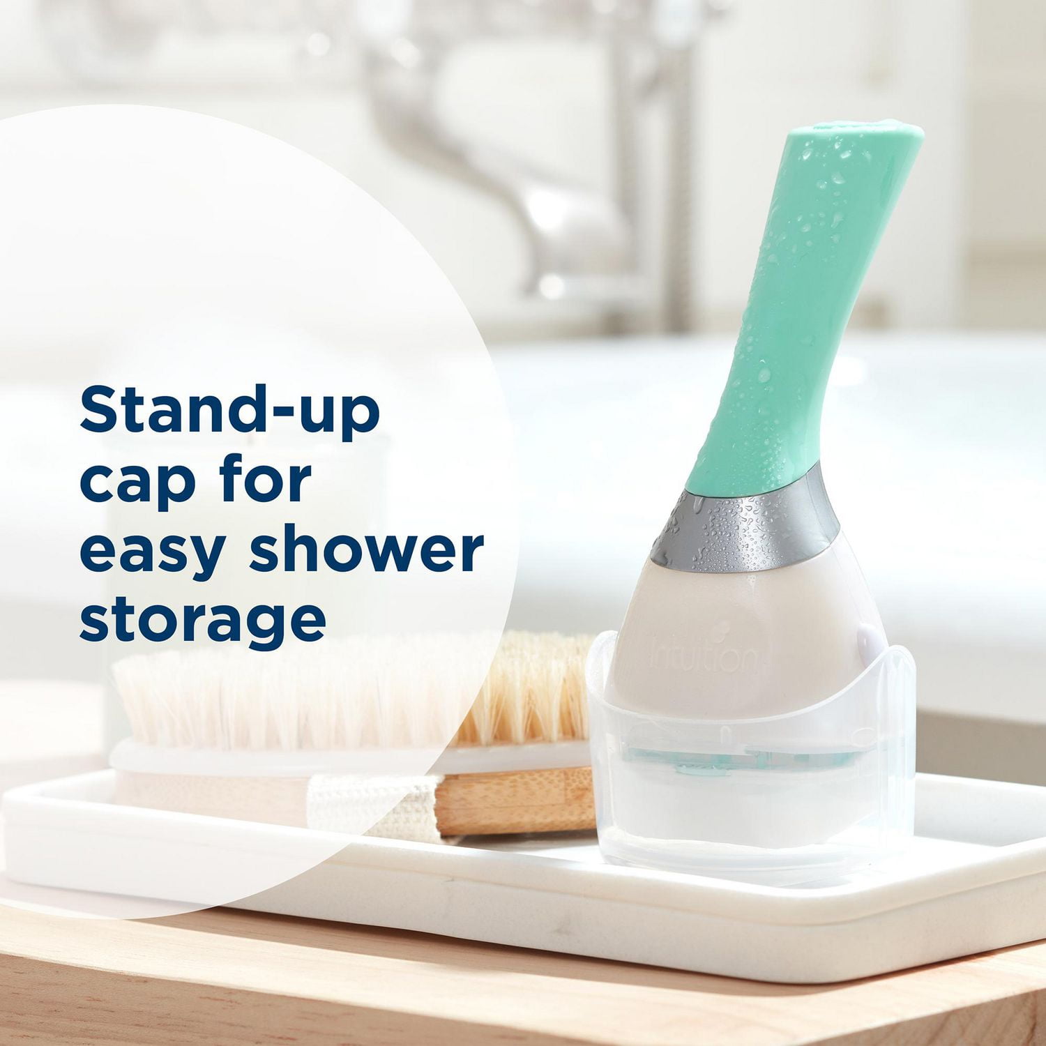 Rasoir Sleek Handle pour peau sensible avec manche étroit et 1 cartouche de lames de marque Schick Intuition