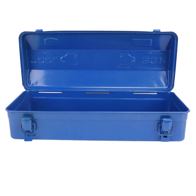 Blue Tool Chest Storage Organizer, Blue Toolbox Metal Structure High Load Bearing Portable Tool Storage Organizer for Workshop Garage Car Job Site