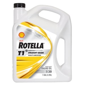 Shell Rotella 550019857-3PK T1 30 Heavy Duty Diesel Engine Oil (CF/CF-2) - 1 Gallon Jug Pack of 3