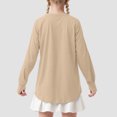 thumbnail image 4 of Curenmufel Longues Chandails à Manches Filles Filles Chandails à Manches Longues Enfants T-Shirts à Col Rond Hauts d'Automne Tees Taille 9-10 (Kaki, 9-10 Ans), 4 of 8