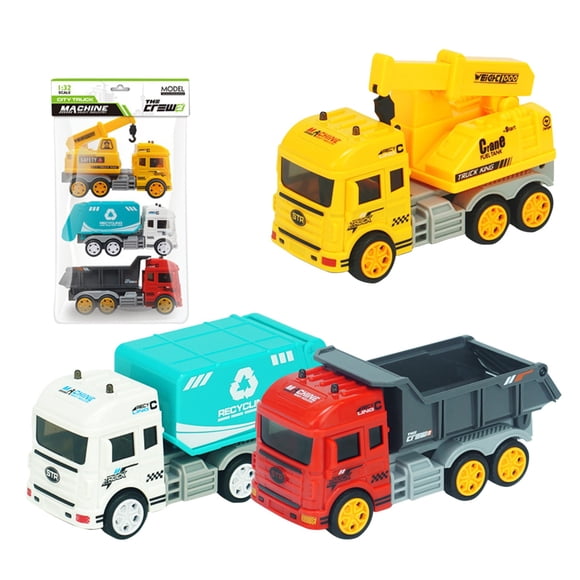 PVCS Mini Built Fire-Fighting Engineering Car Toys Gifts For Pre-school Children Gift for Kids
