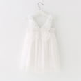 thumbnail image 2 of LEEy-world Vêtements d'Été pour Fillettes Robe Décontractée Princesse Sans Manches Imprimé Floral Coton Plage, Blanc, 2 of 3