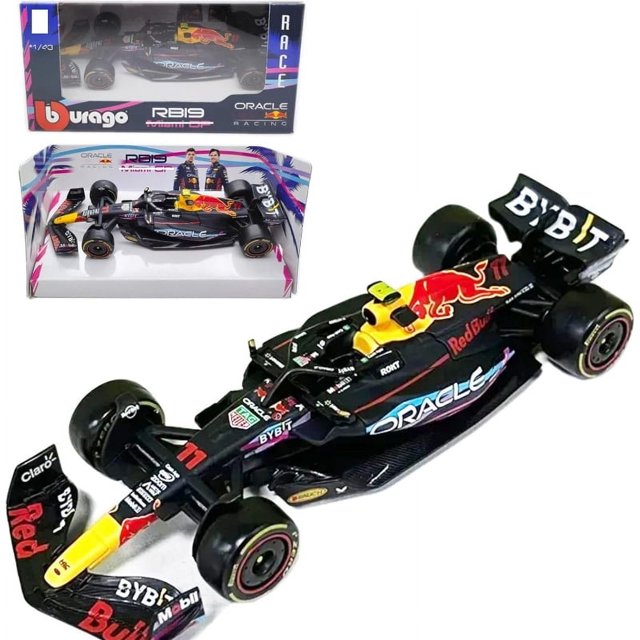 1:43 Aston Martin AMR23 Mercedes W14 Red Bull RB19 Miami GP Ferrari SF23 Alpine A523 F1 Model Formula Car Static Racing RB19-11 Miami