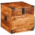 thumbnail image 3 of vidaXL Coffre de Rangement en Bois de Manguier Brut Cubique, 3 of 5