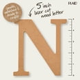 thumbnail image 4 of Plaid Unfinished Wood 5" Letter, N, 4 of 7