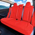 thumbnail image 2 of For 2017-2024 Tesla Model 3 FH Group Faux Leather Custom Fit Car Seat Covers   Solid Red - Rear Set, 2 of 4